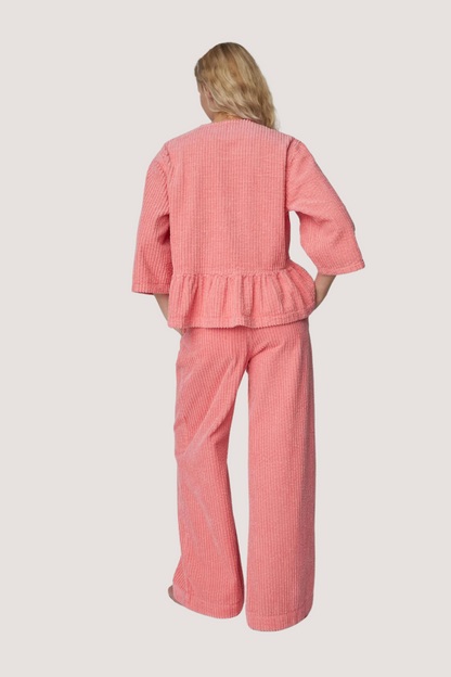 STELLA NOVA - CORDUROY BOW BLOUSE - AMAZING PINK