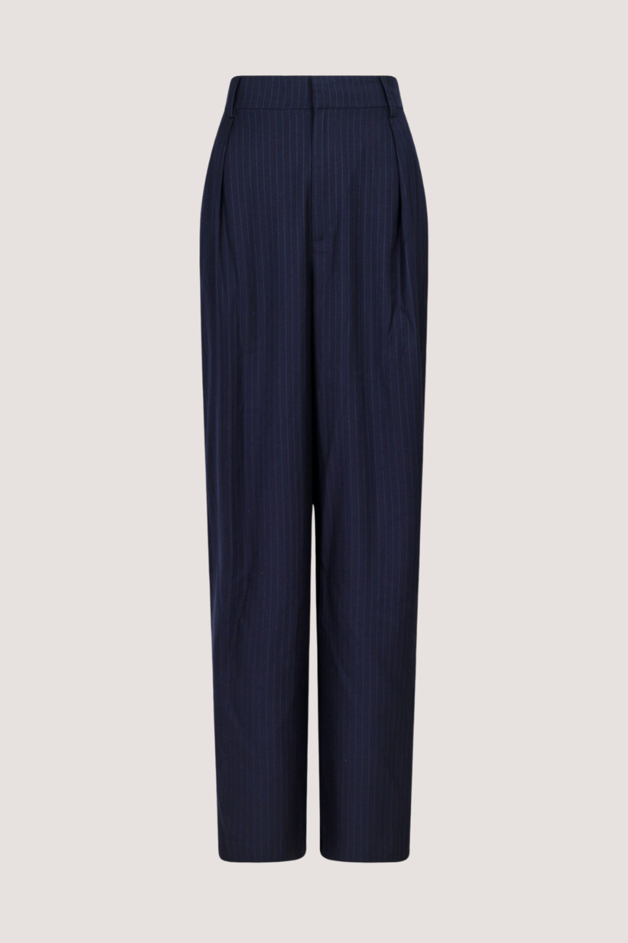 NEO NOIR - ALESSANDRA N PINSTRIPE PANTS - NAVY