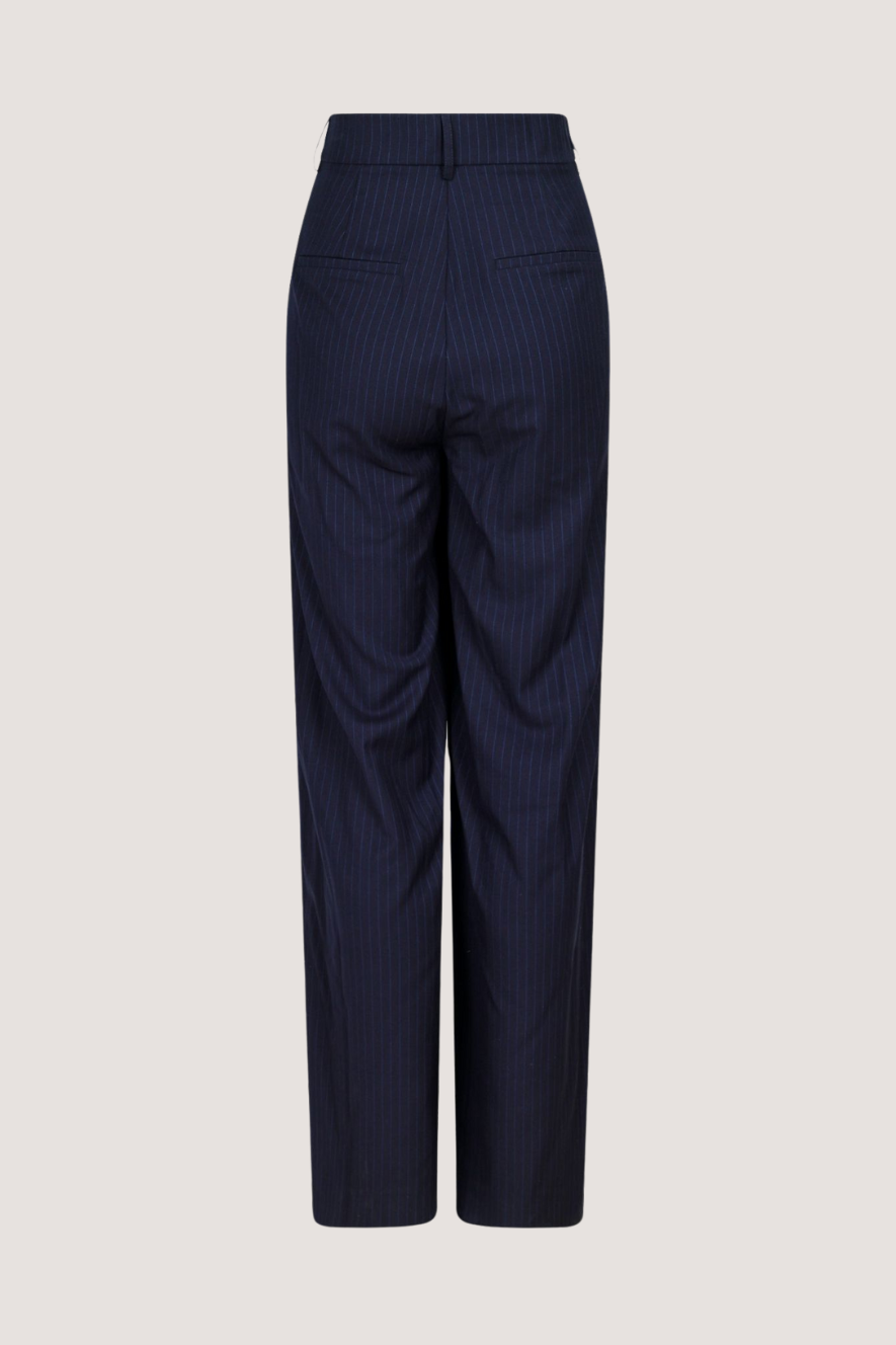 NEO NOIR - ALESSANDRA N PINSTRIPE PANTS - NAVY