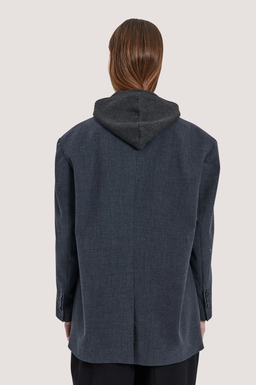 NORR - CANO BLAZER - DARK GREY MELANGE