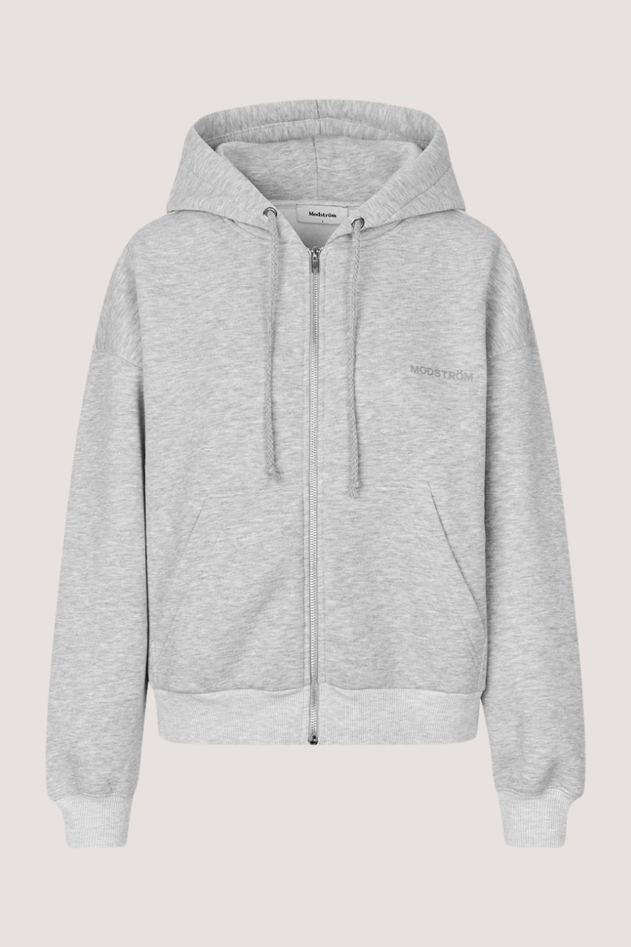 MODSTRÖM - TIAMD ZIP SWEATSHIRT - GREY MELANGE