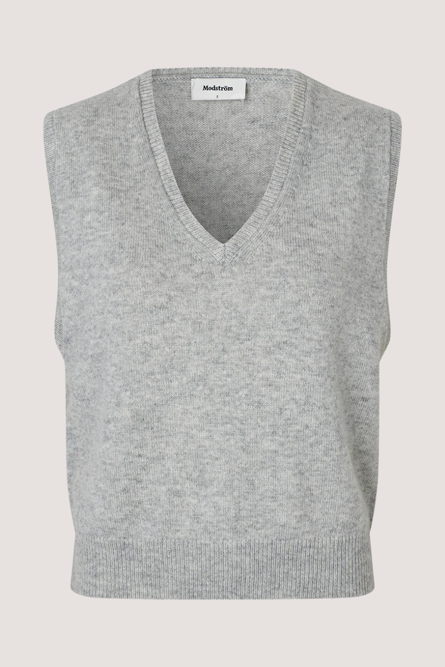 MODSTRÖM - MAYUMD VEST - GREY MELANGE