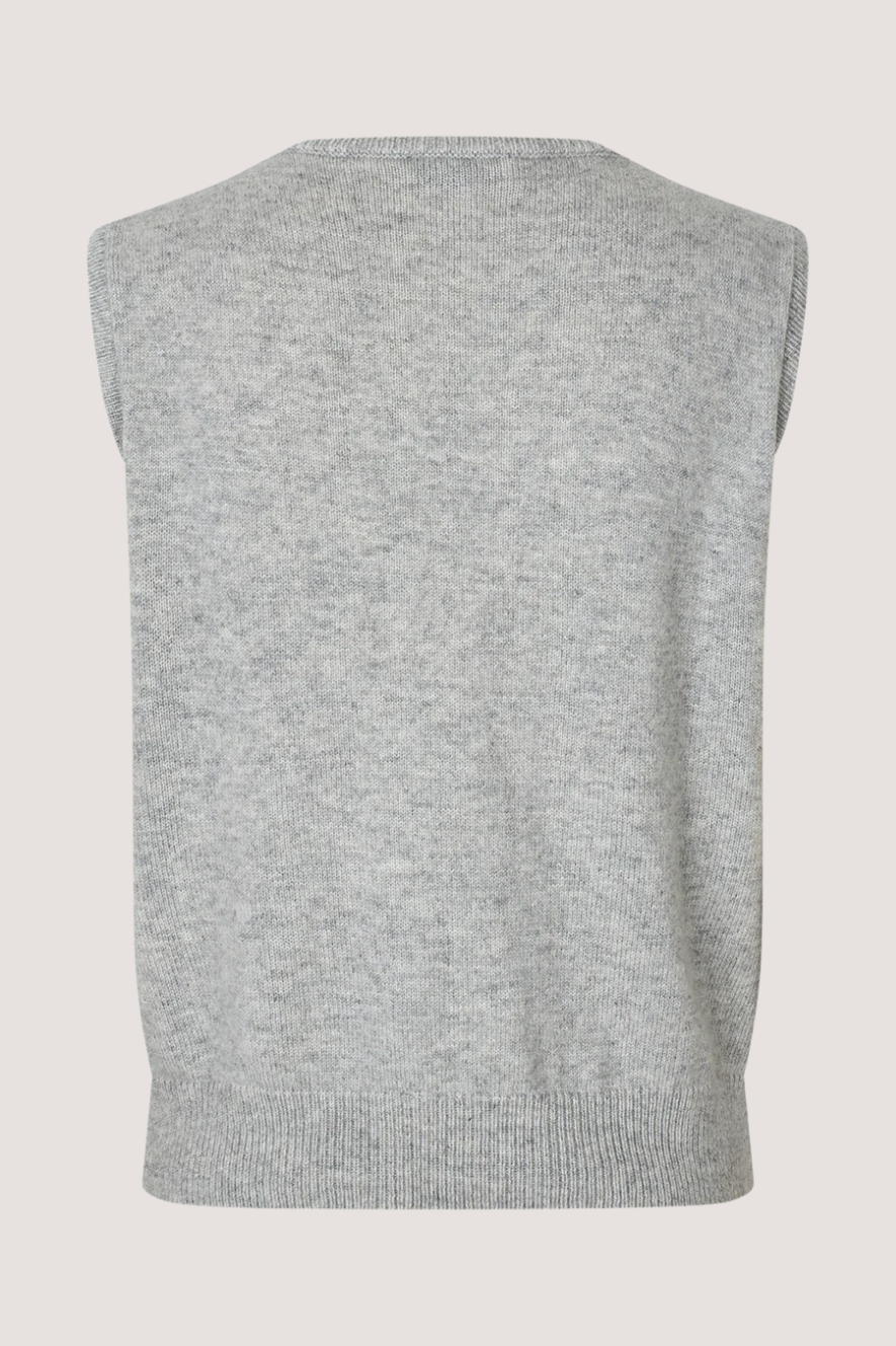 MODSTRÖM - MAYUMD VEST - GREY MELANGE