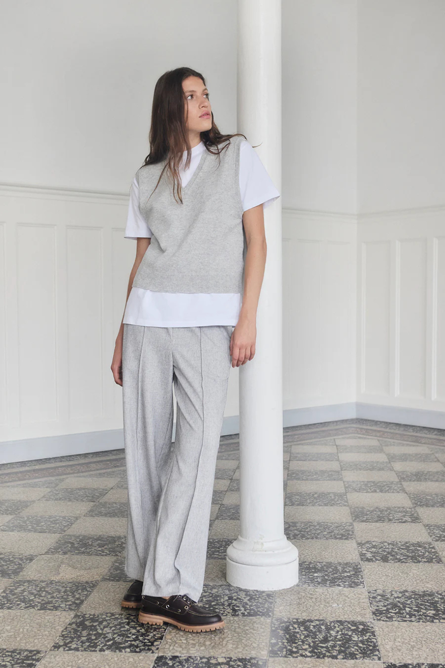 MODSTRÖM - MAYUMD VEST - GREY MELANGE