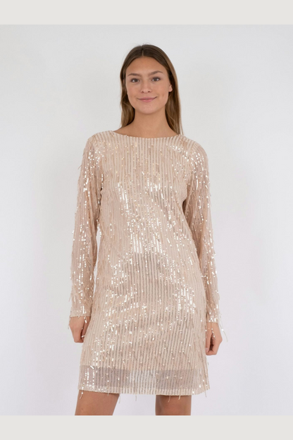 NEO NOIR - MALINE SEQUINS DRESS - ROSE GOLD