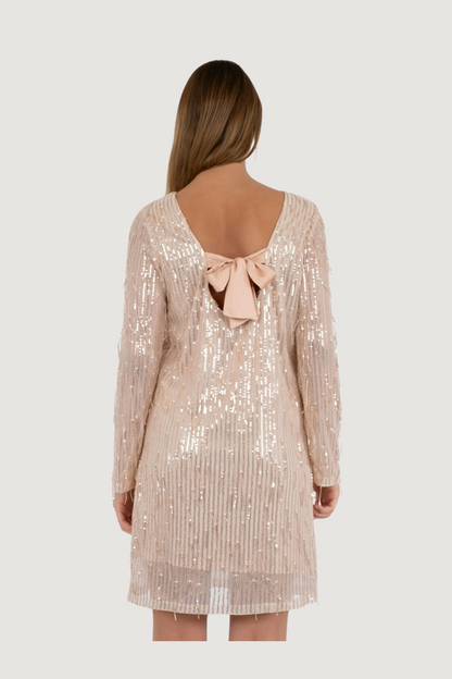 NEO NOIR - MALINE SEQUINS DRESS - ROSE GOLD