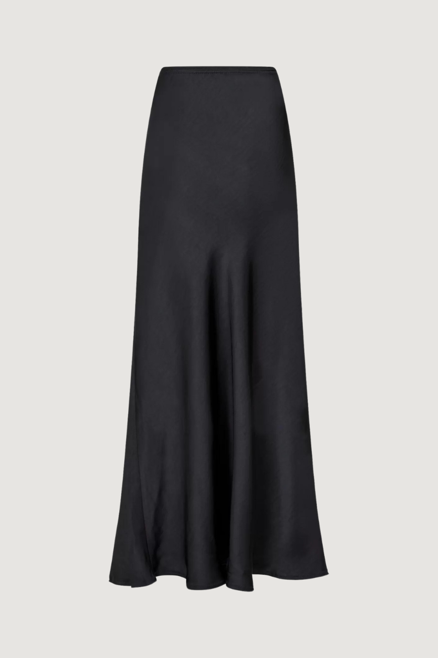 NEO NOIR - VICKY HEAVY SATEEN SKIRT - BLACK