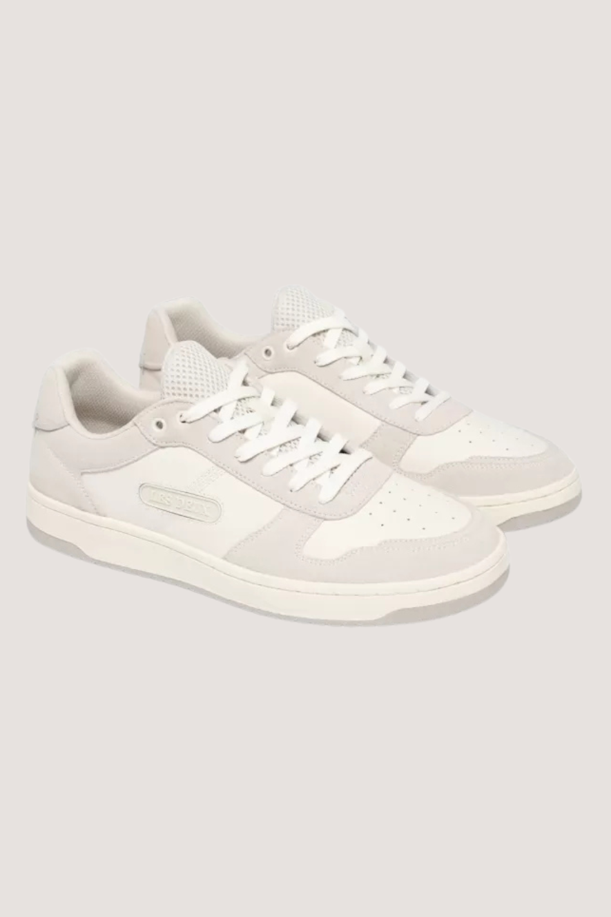 LES DEUX - WRIGHT BASKETBALL SNEAKER - WHITE/LIGHT GREY
