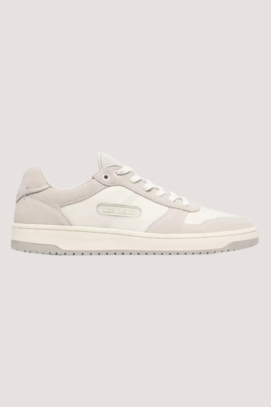 LES DEUX - WRIGHT BASKETBALL SNEAKER - WHITE/LIGHT GREY