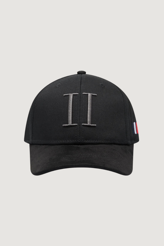 LES DEUX - BASEBALL CAP SUEDE II - BLACK/DARK GREY