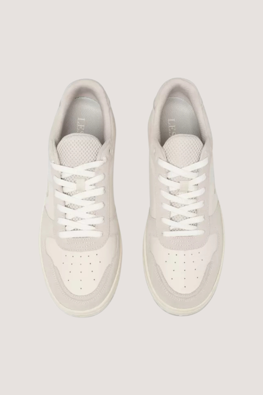 LES DEUX - WRIGHT BASKETBALL SNEAKER - WHITE/LIGHT GREY