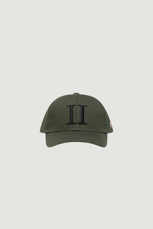 LES DEUX - ENCORE ORGANIC BASEBALL CAP - DUSTY MOSS/BLACK