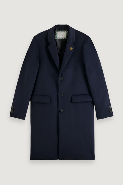 SCOTCH & SODA - WOOL CLASSIC OVERCOAT - NIGHT