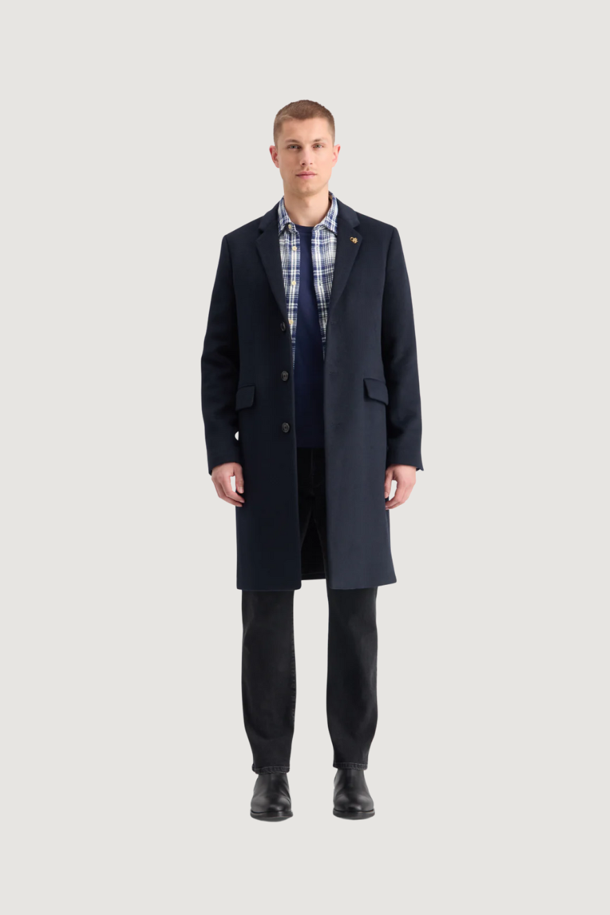 SCOTCH & SODA - WOOL CLASSIC OVERCOAT - NIGHT