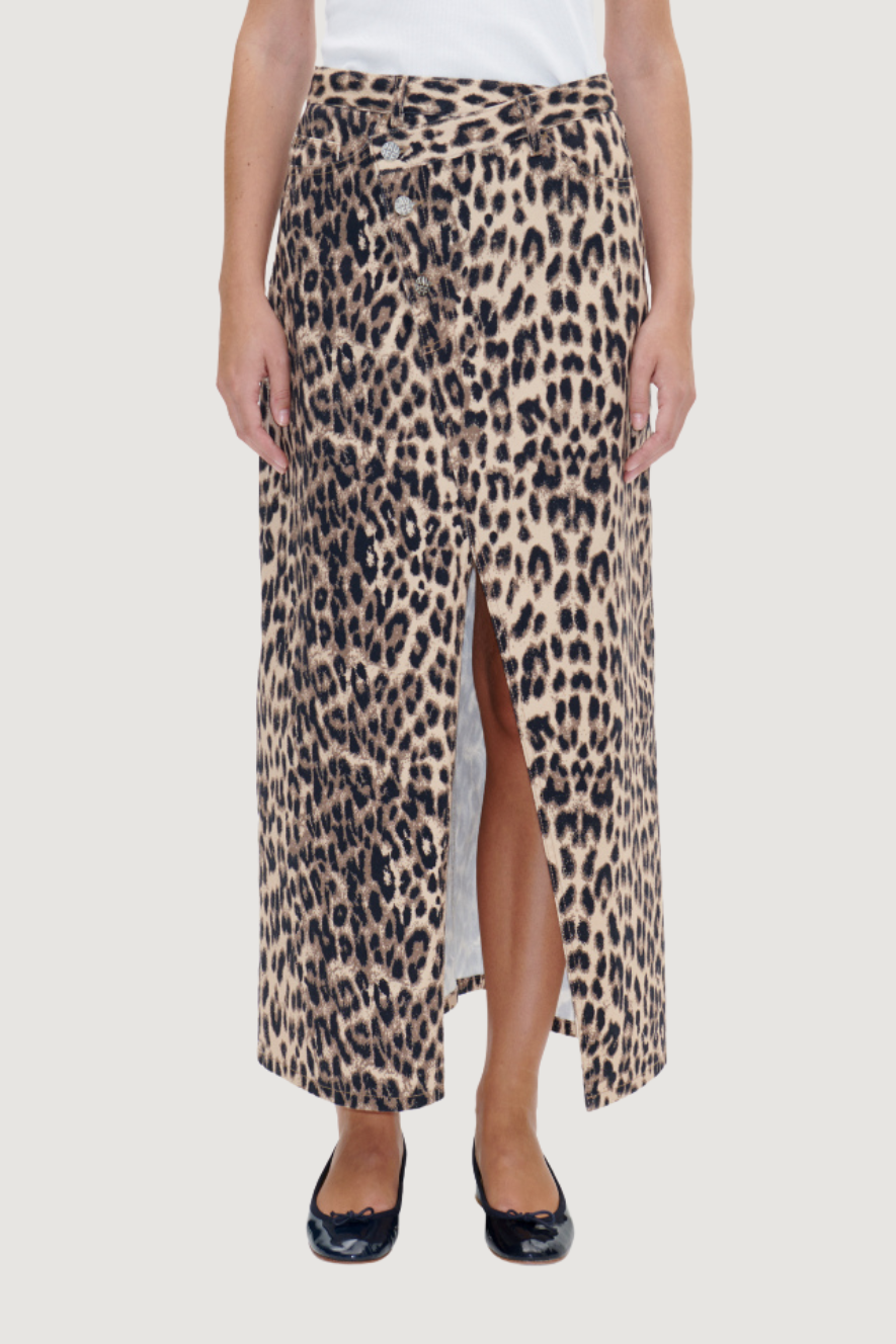 BAUM UND PFERDGARTEN - SIGGE SKIRT - BROWN BAUM LEOPARD