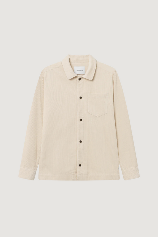 LES DEUX - LAYTON CORDUROY OVERSHIRT - IVORY