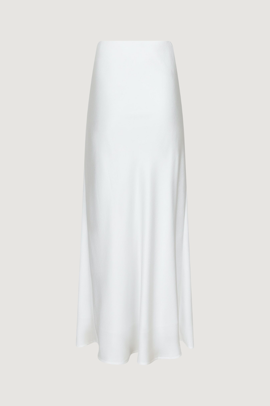 NEO NOIR - KLEA HEAVY SATEEN SKIRT - WHITE