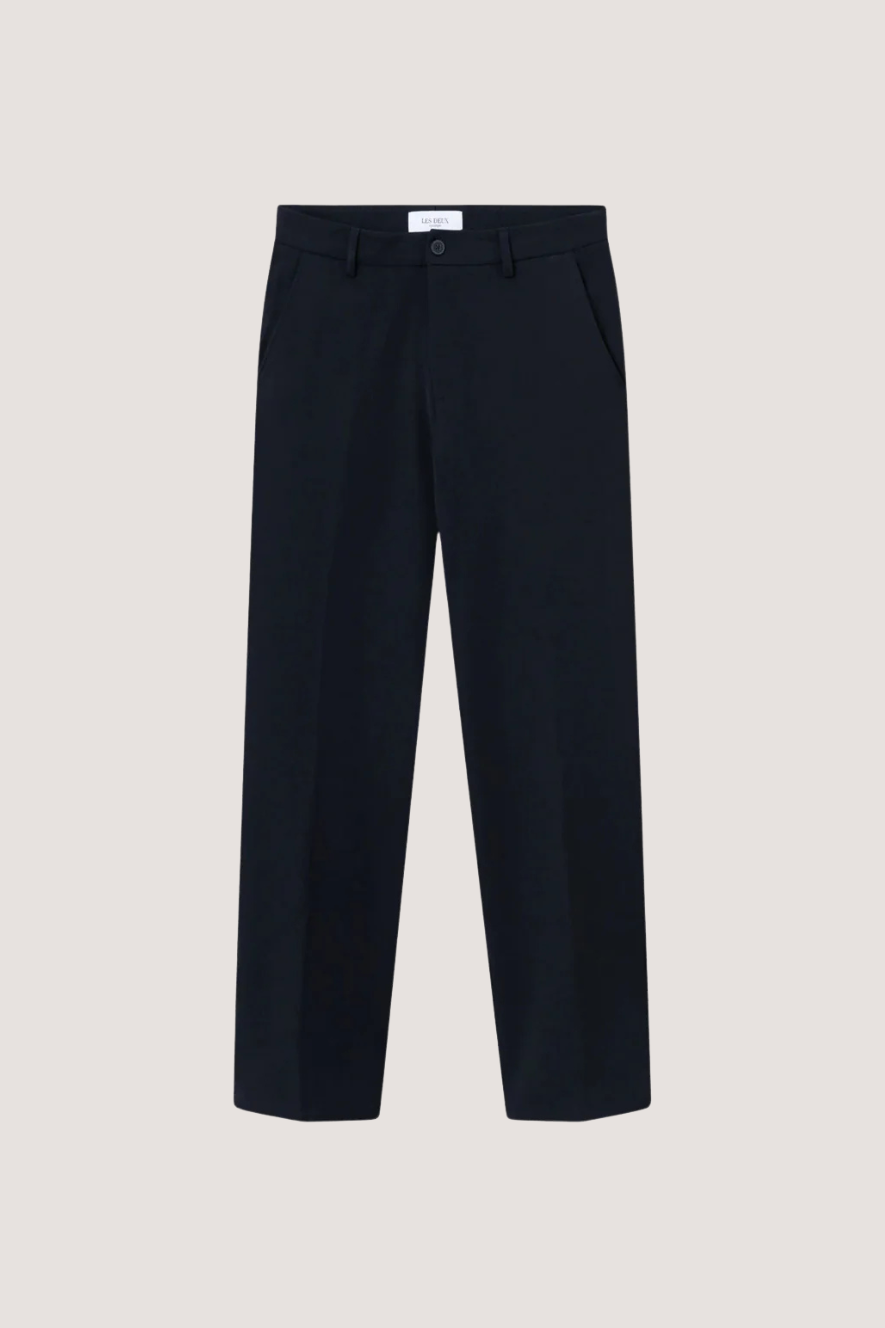 LES DEUX - COMO REG TWILL SUIT PANTS - DARK NAVY