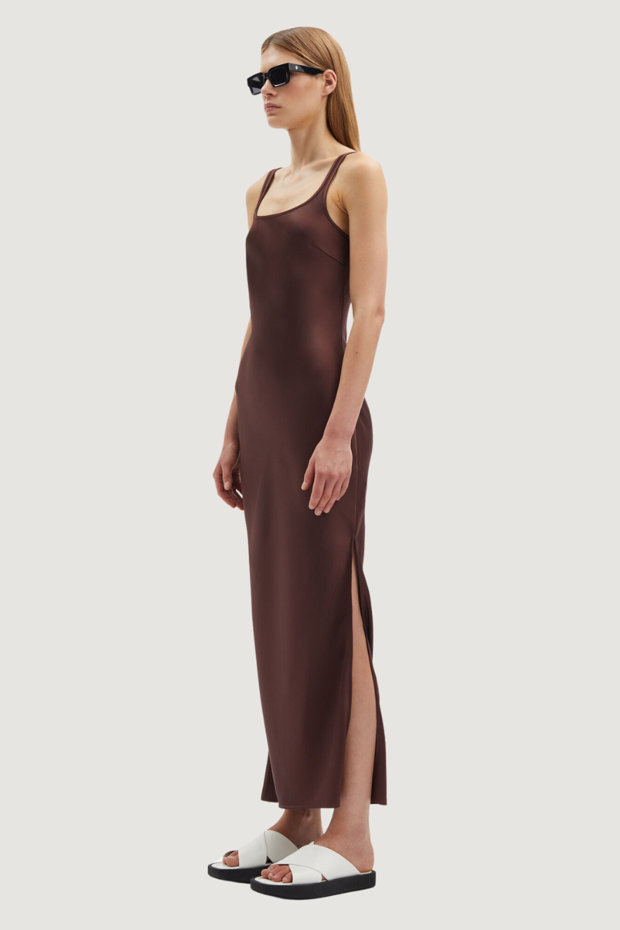 SAMSØE SAMSØE - SUNNA DRESS - BROWN STONE