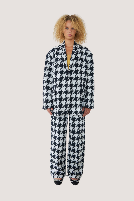 STELLA NOVA - COLETTE OVERSIZED BLAZER - NAVY/CREME