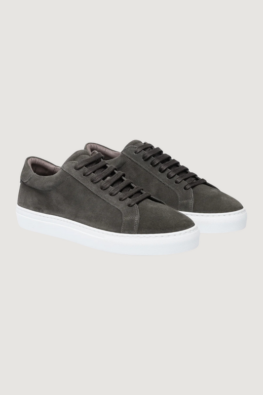 LES DEUX - THEODOR SUEDE SNEAKER - DARK DULL GREY