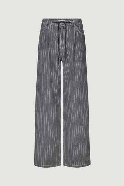 BAUM UND PFERDGARTEN - NANNY PANTS - GREY PINSTRIPE DENIM