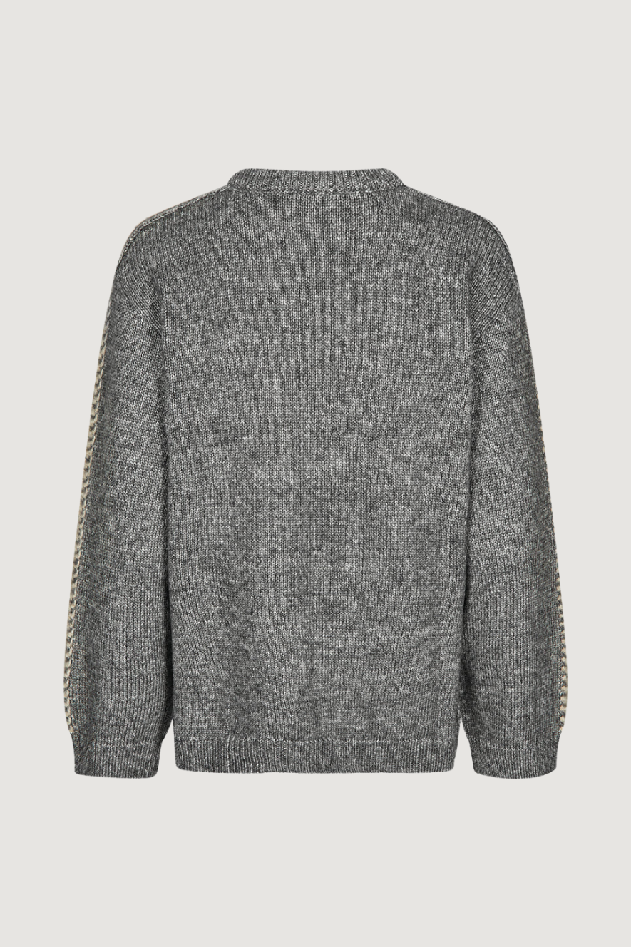 MODSTRÖM - LINEMD O-NECK - DARK GREY MELANGE