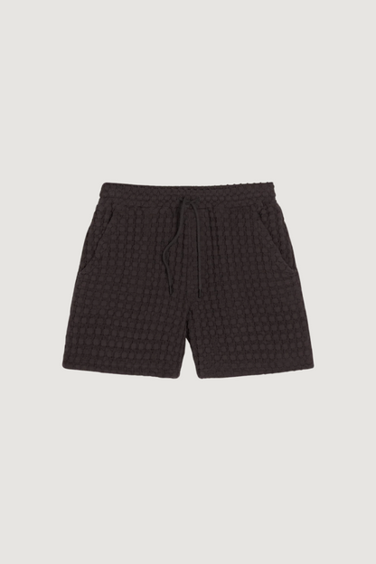 OAS COMPANY - PORTO WAFFLE SHORTS - NEARLY BLACK