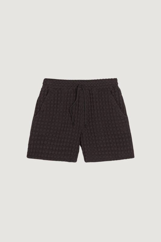 OAS COMPANY - PORTO WAFFLE SHORTS - NEARLY BLACK