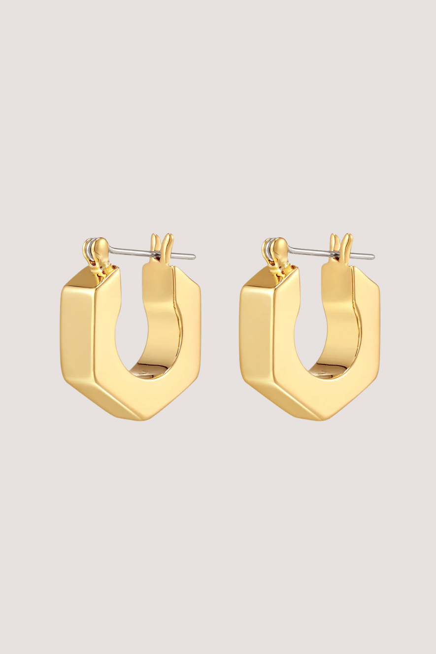 LUV AJ - HEX BOLT HUGGIES - GOLD