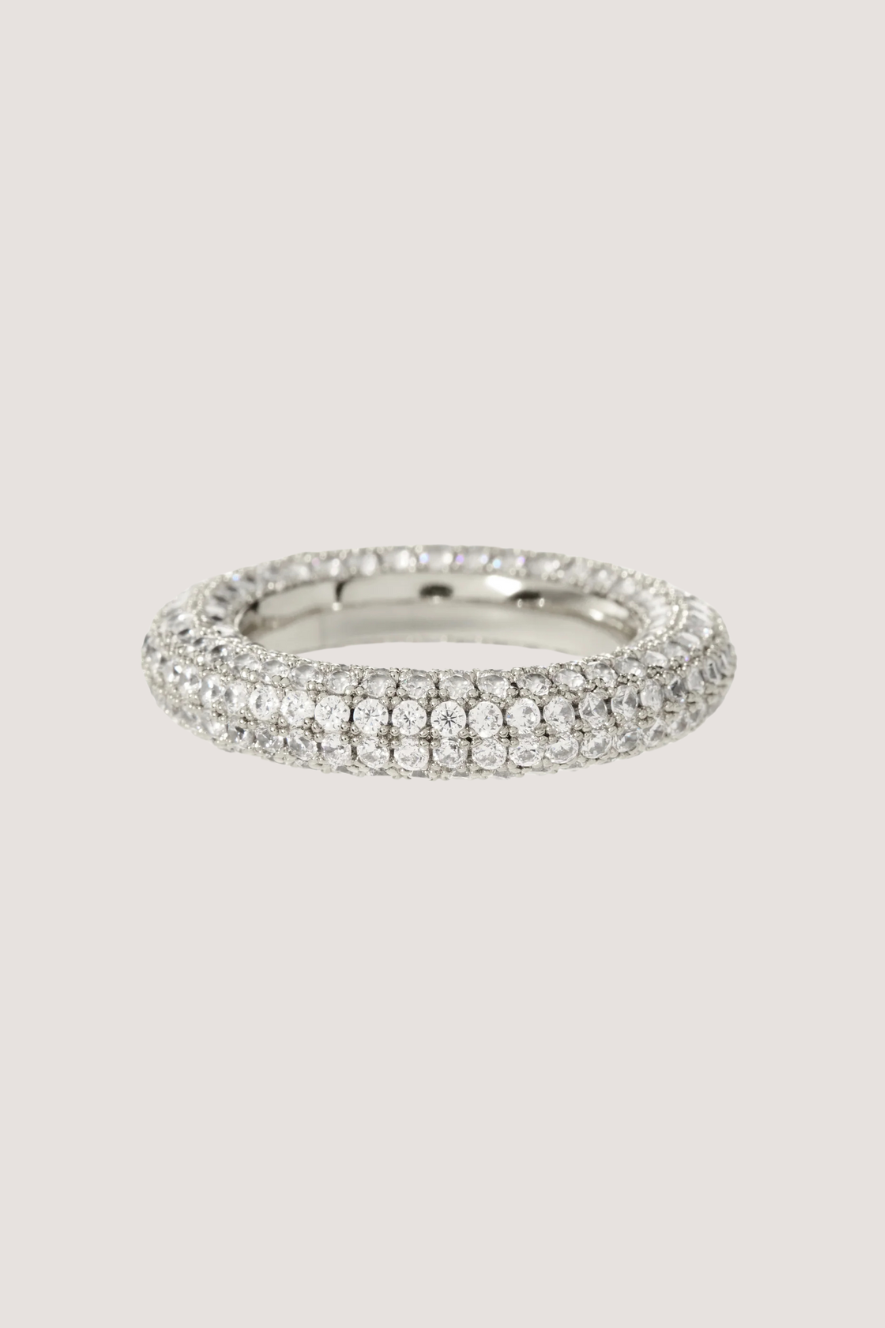 LUV AJ - PAVE AMALFI RING - SILVER