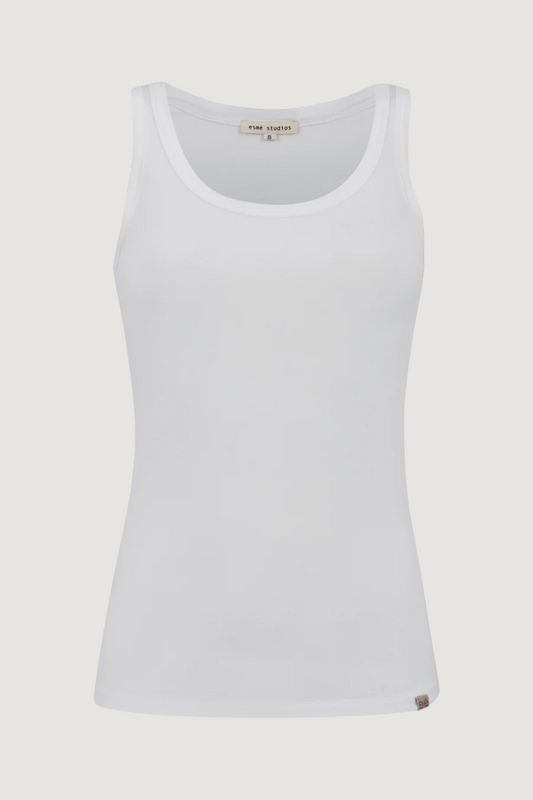 ESMÉ STUDIOS - ESPENELOPE SLIM FIT TANK TOP - WHITE