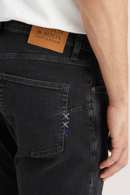 SCOTCH & SODA - CORE THE ZEE STRIGHT JEANS - CITY BLACK