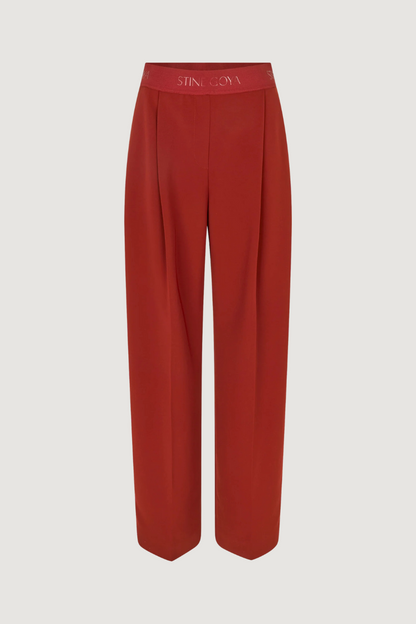 STINE GOYA - WIDE LEG LONG PANTS - BORDEAUX