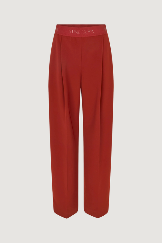 STINE GOYA - WIDE LEG LONG PANTS - BORDEAUX