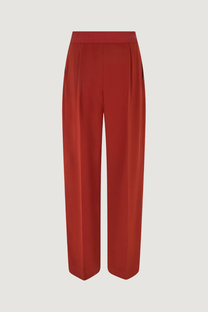 STINE GOYA - WIDE LEG LONG PANTS - BORDEAUX