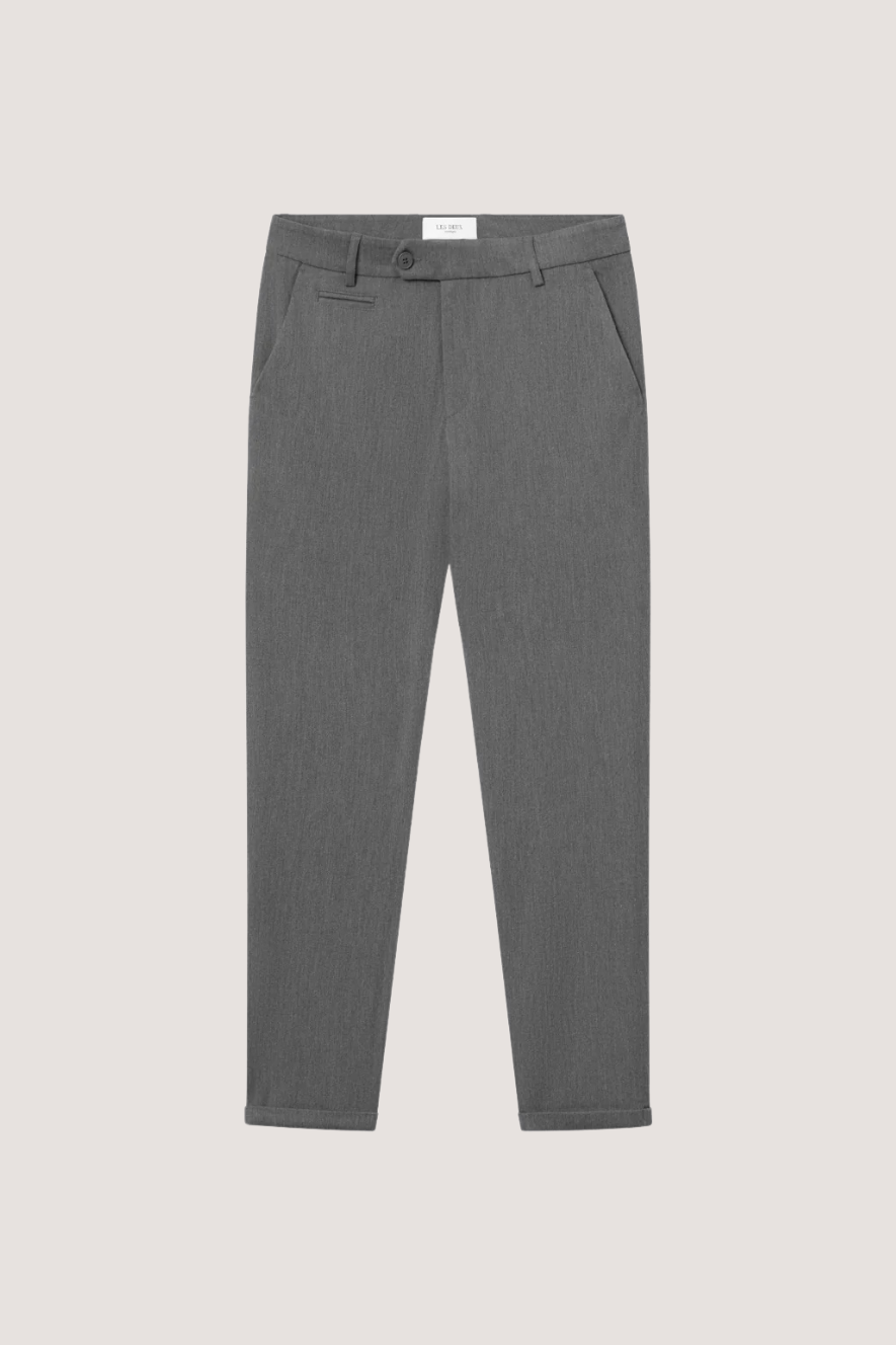 LES DEUX - COMO SUIT PANTS - GREY MELANGE