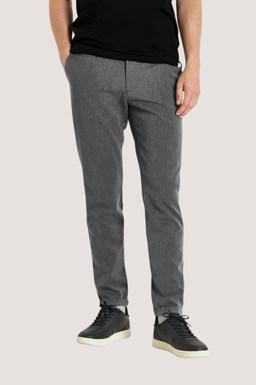 LES DEUX - COMO SUIT PANTS - GREY MELANGE