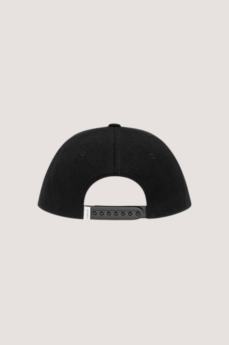 LES DEUX - ENCORE WOOL BASEBALL CAP - BLACK/IVORY
