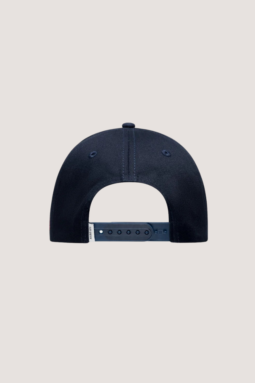 LES DEUX - BASEBALL CAP SUEDE II - DARK NAVY/MOUNTAIN GREY