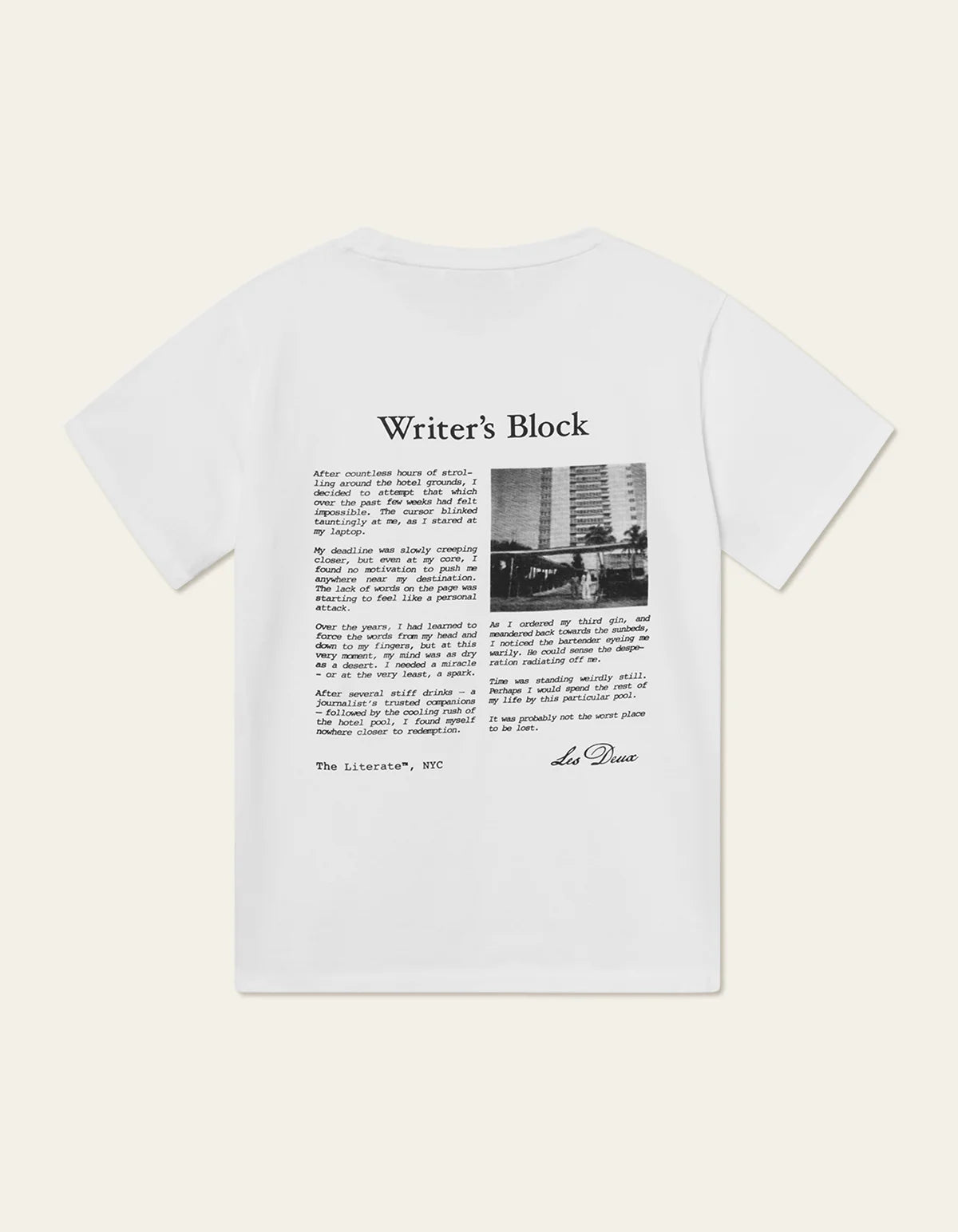 LES DEUX - NEWSPAPER T-SHIRT - WHITE