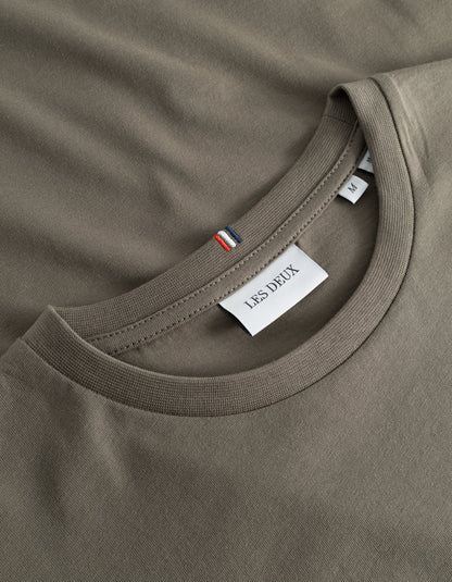 LES DEUX - NØRREGAARD T-SHIRT - BUNGEE CORD/ORANGE