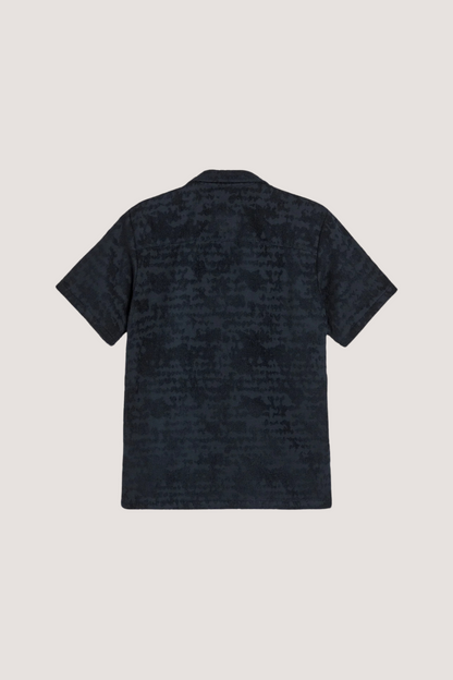 OAS COMPANY - NIGHT LAGOON CUBA TERY SHIRT - NAVY