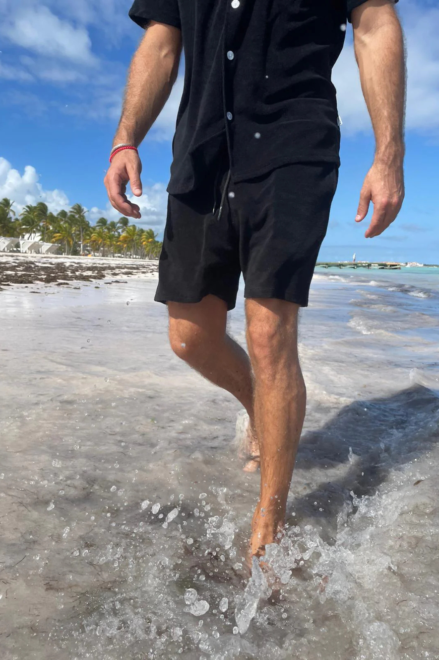 NIKBEN - TERRY SHORTS - BLACK