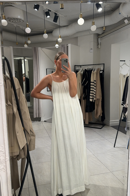 NEO NOIR - ALLIE SOFT LINEN DRESS - WHITE