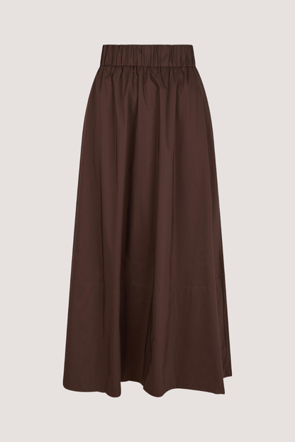 NEO NOIR - YARA POPLIN SKIRT - DARK BROWN