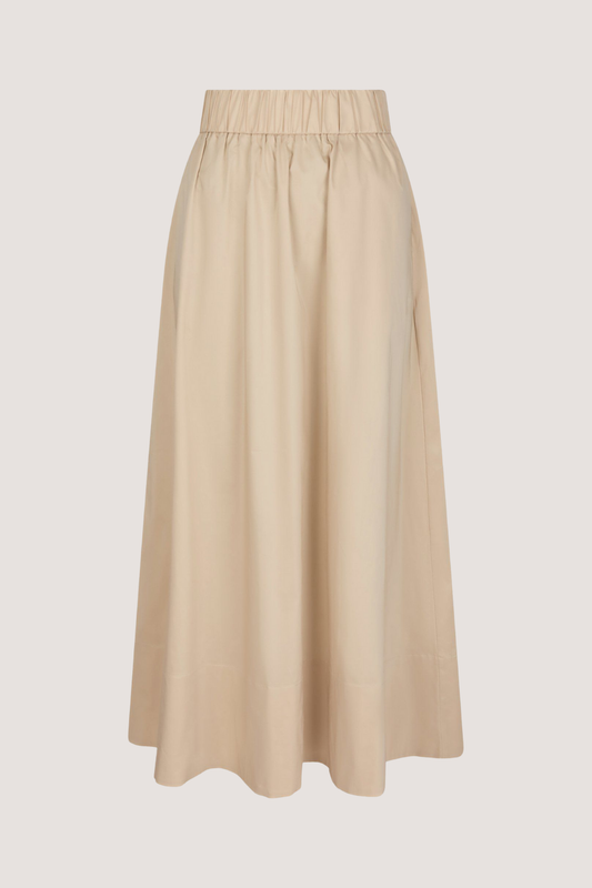 NEO NOIR - YARA LONG POPLIN SKIRT - DARK SAND