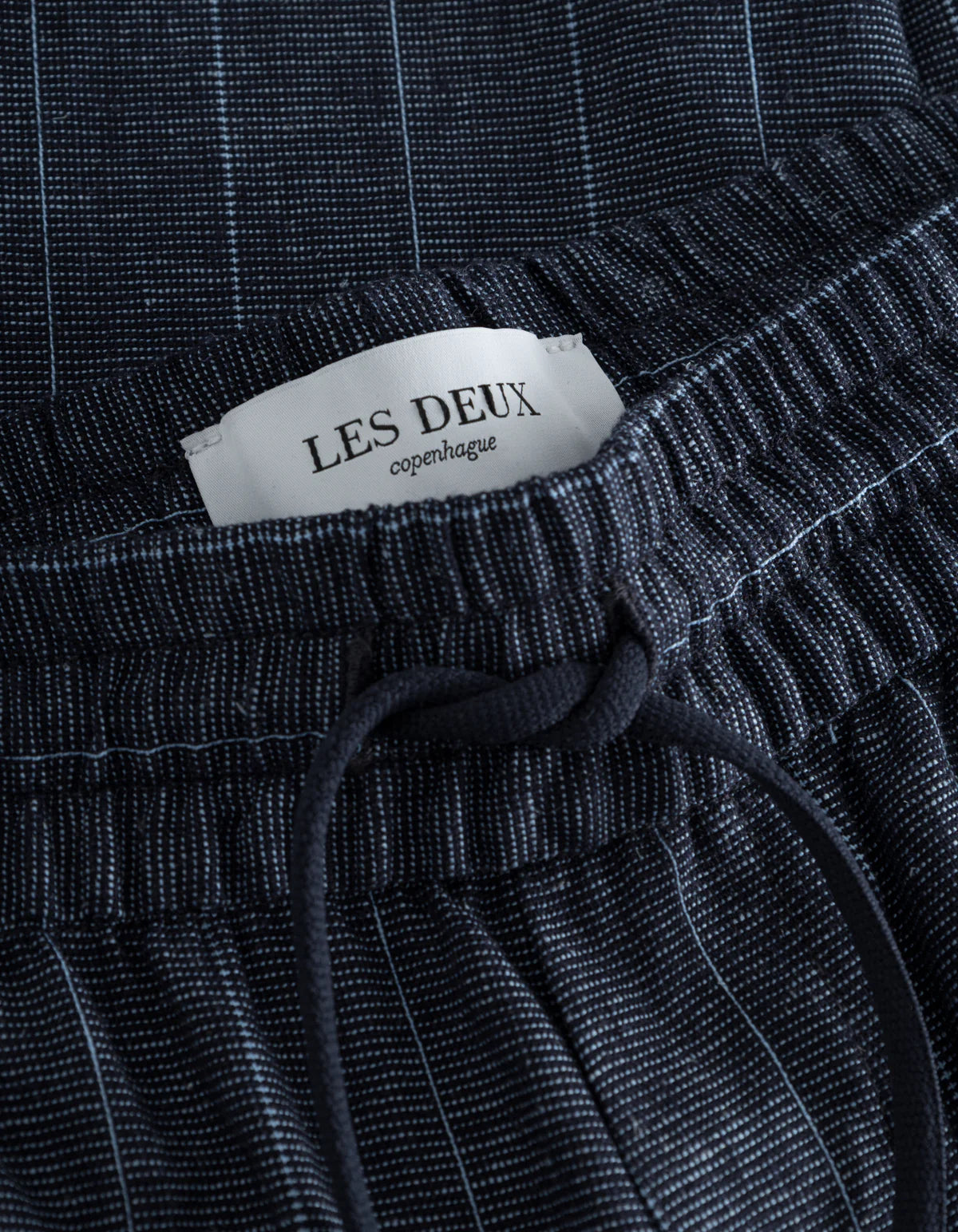 LES DEUX - PATRICK LINEN PANTS - DARK NAVY/IVORY