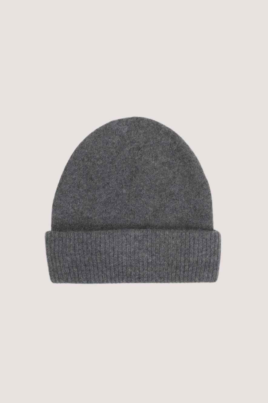 SAMSØE SAMSØE - BUTLER BEANIE - DARK GREY MEL.