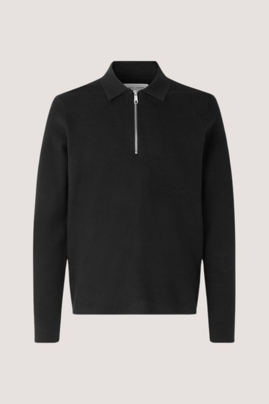 SAMSØE SAMSØE - GUNA HALF ZIP - BLACK